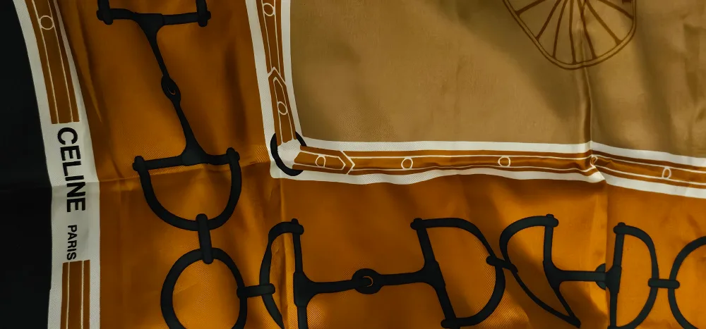 Vintage Celine 100% Silk Scarf Authentic image indicator(8)