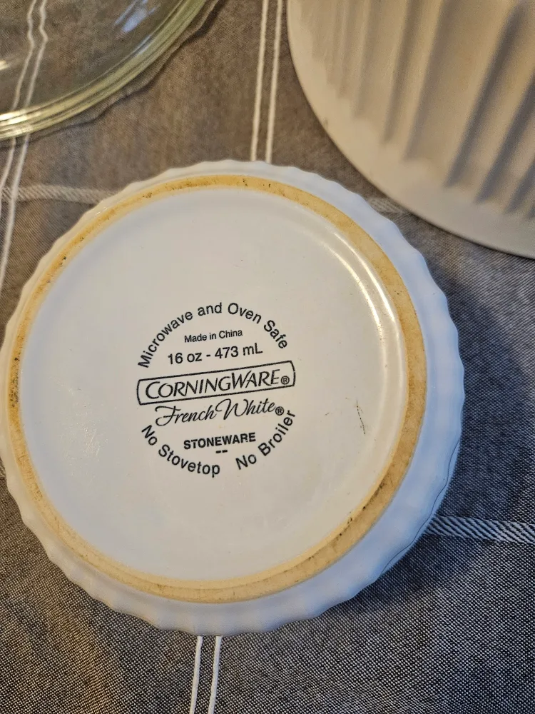 Corningware French White Stoneware 🏈 image indicator(5)