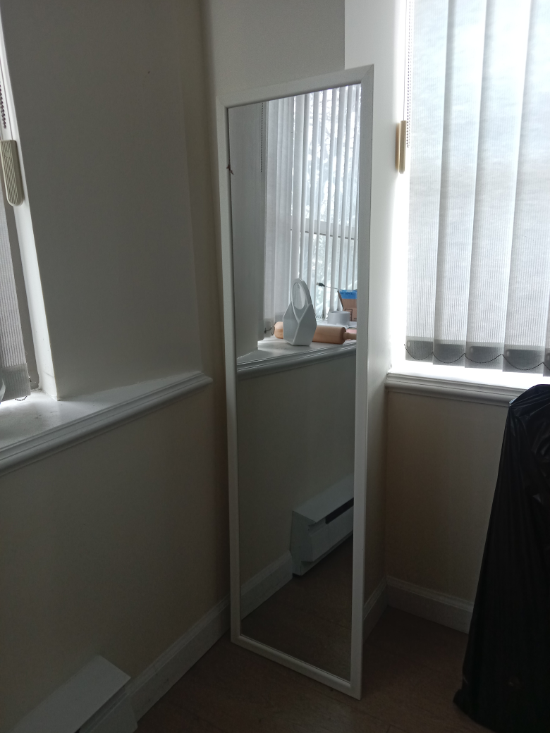 Vertical White Mirror