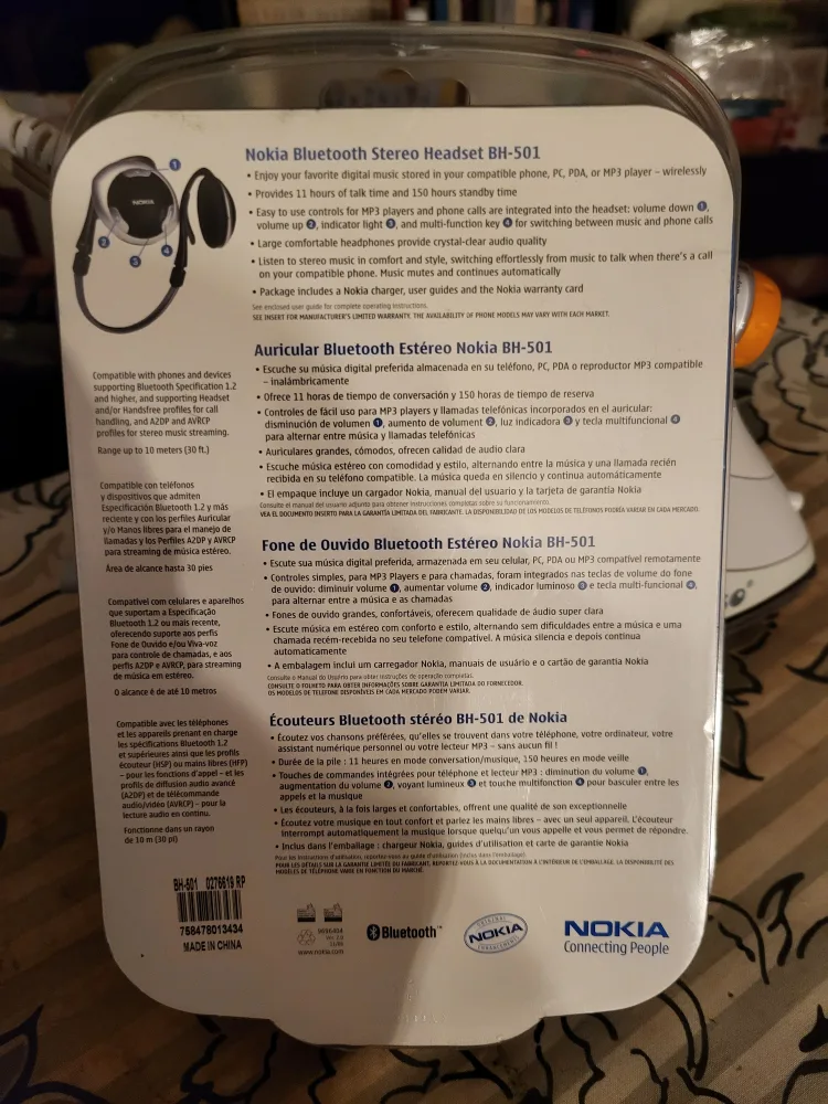 Nokia Bluetooth Stereo Headset BH-501 - New in Box image indicator(2)