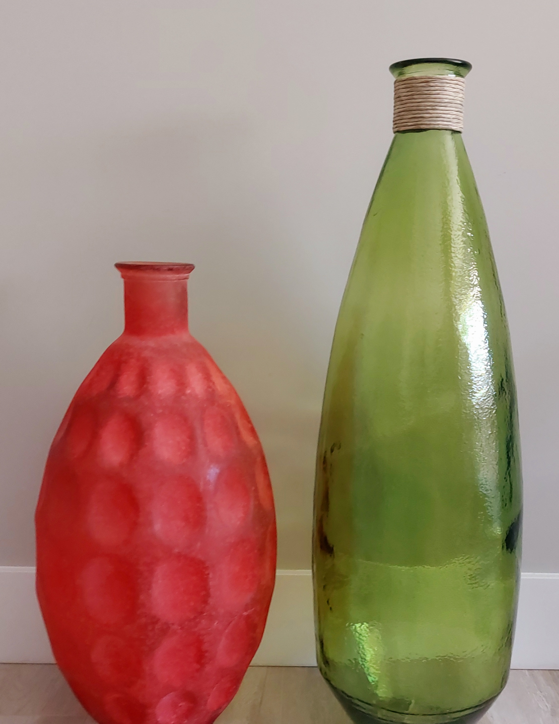 Pair of Decorative Glass Vases