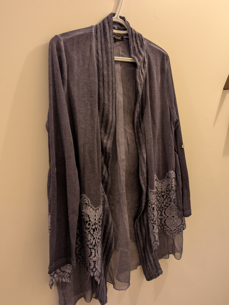 Grey Lace Detail Cardigan - photo 2