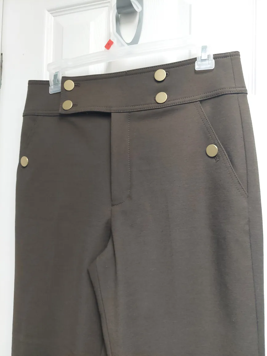 Club Monaco Women's Olive Green Pants Size 6 image indicator(7)
