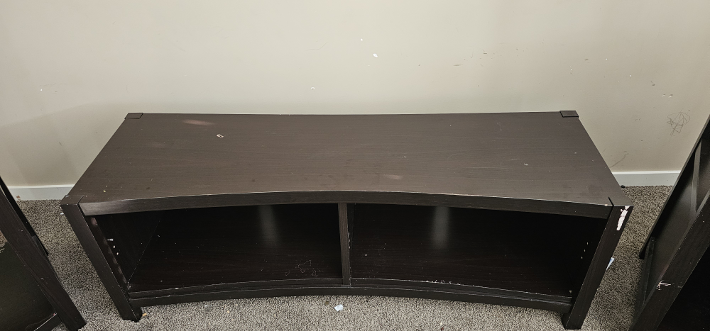 Dark Brown Curved Media Console