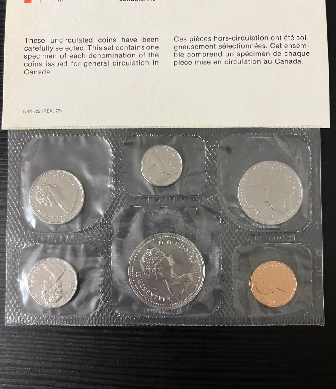 1978 Canada Prooflike 6 Coin Original Set image indicator(2)
