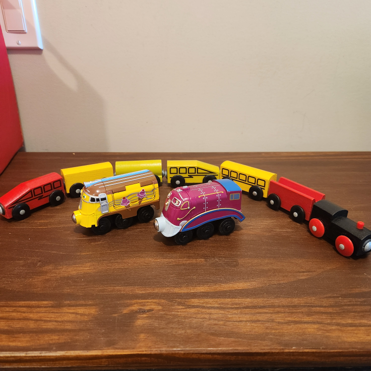 wooden train sets including trains - photo 2