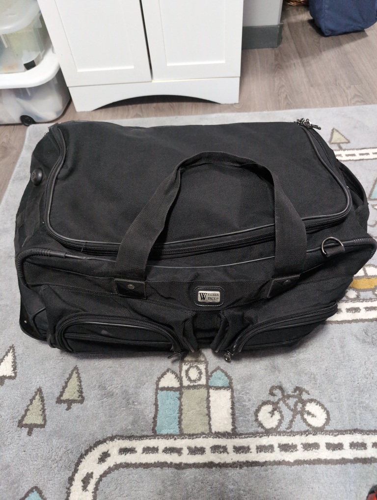 Black Rolling Duffel Bag