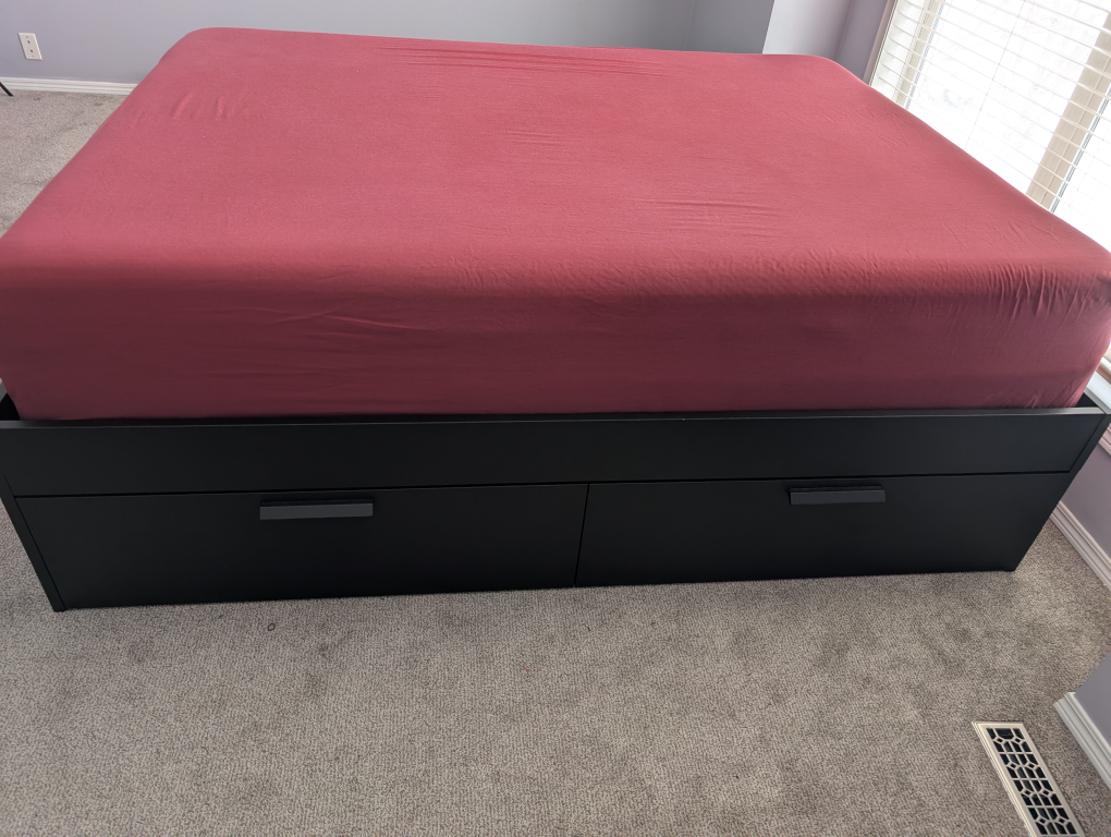 Queen Bed Frame with  4 Drawers - photo 2