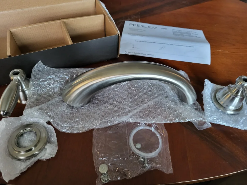 Peerless Claymore Brushed Nickel Roman Tub Faucet Trim Kit image indicator(4)