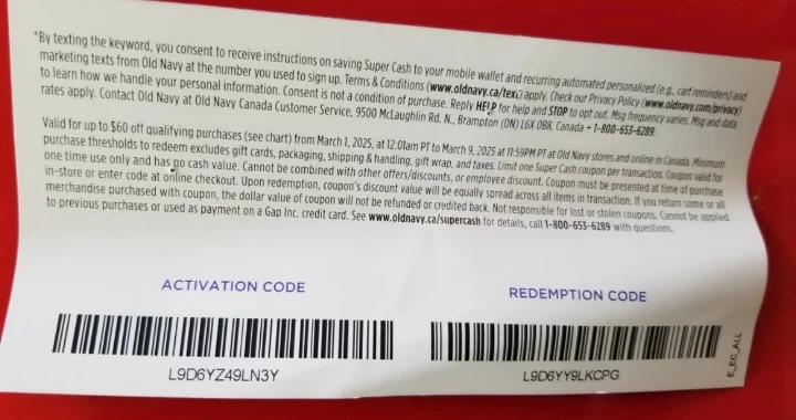 Old Navy Super Cash Coupon - #freecycle - photo 2