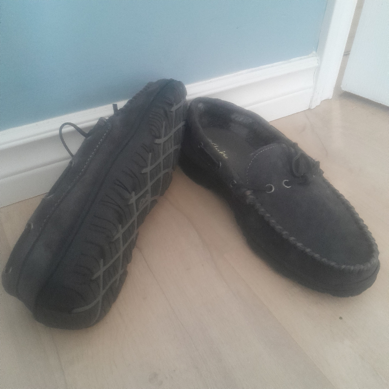 Men's Clarks Suede Moccasin Slippers - photo 3