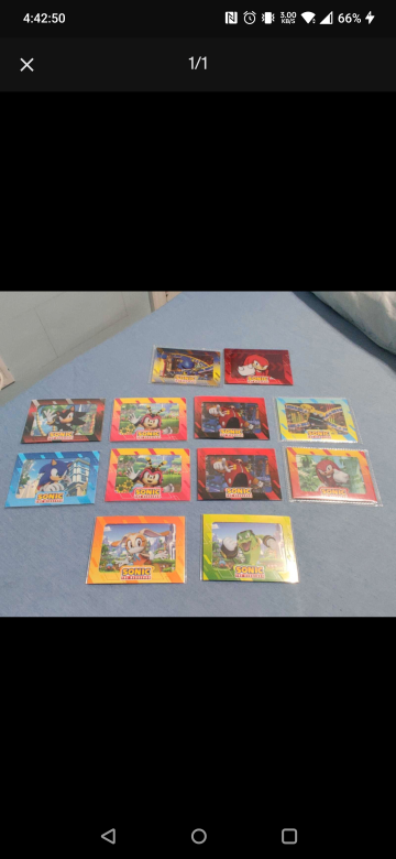 Sonic the Hedgehog trading cards (Unscanned)