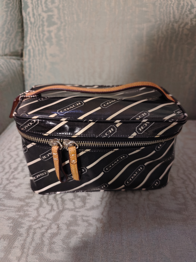 Coach Cosmetic Case - Black and White