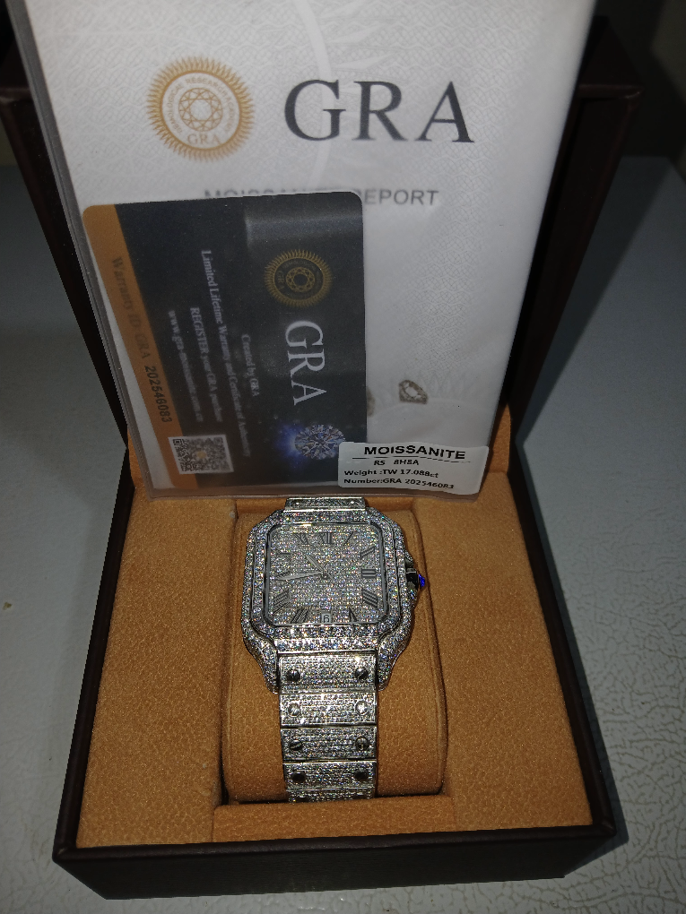 Ice-out Moissanite Watch