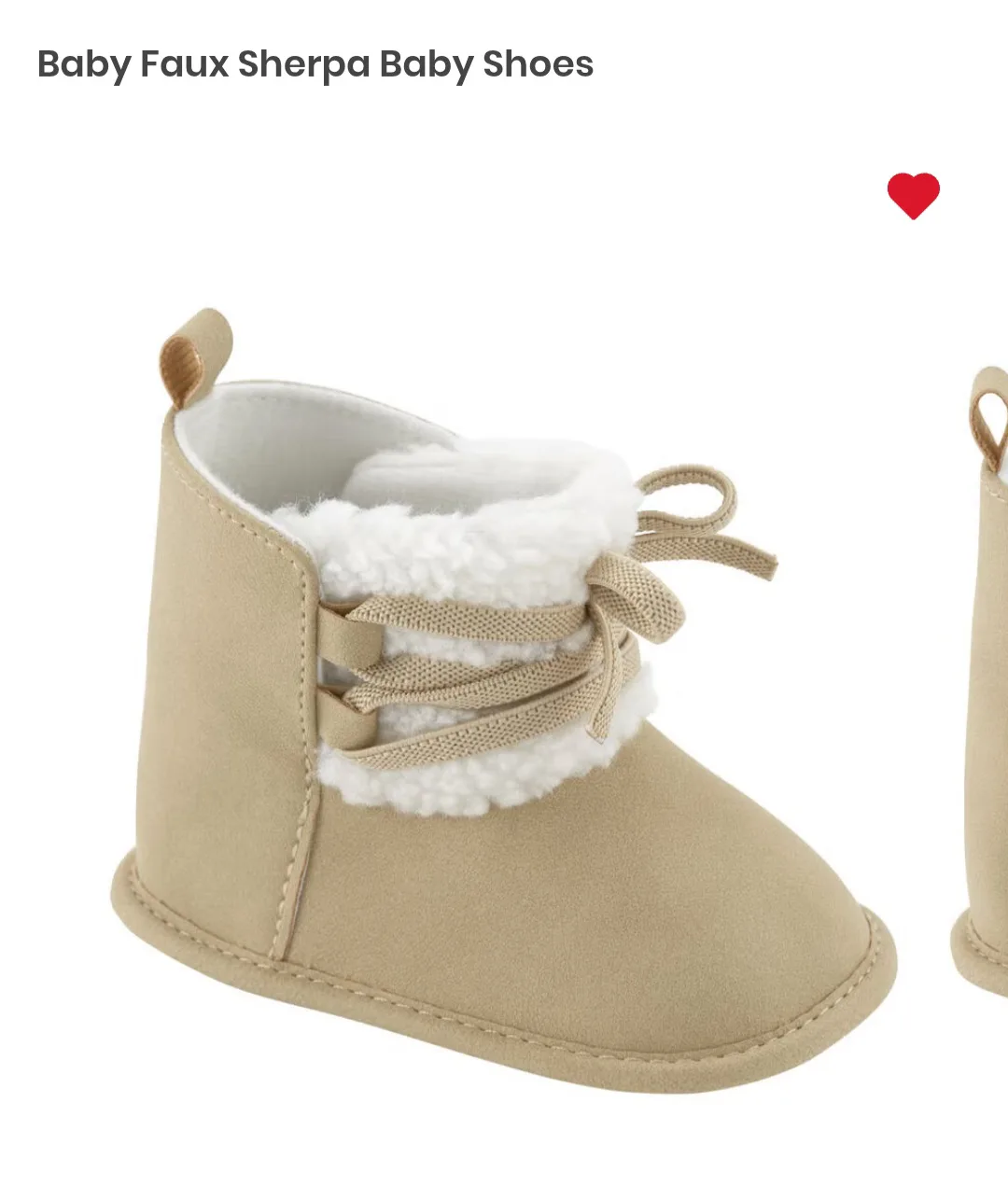 Baby Faux Sherpa Booties CARTER'S thumbnail