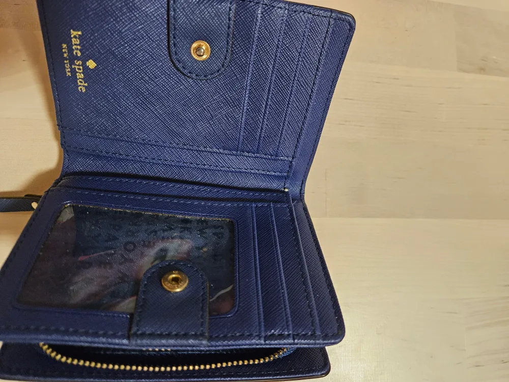 Kate Spade New York Navy Blue Zip-Around Wallet image indicator(4)