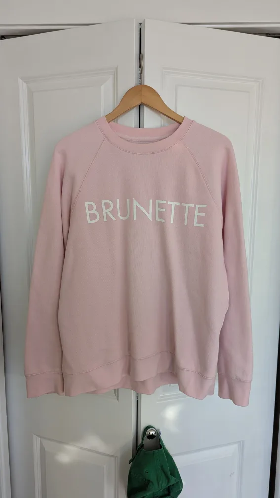 Brunette The Label Pink Crewneck Sweatshirt - Size L/XL thumbnail