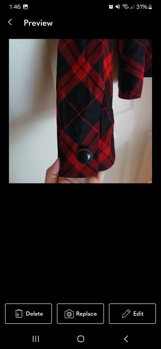 JONES NEW YORK plaid red jacket, size 12 image indicator(5)