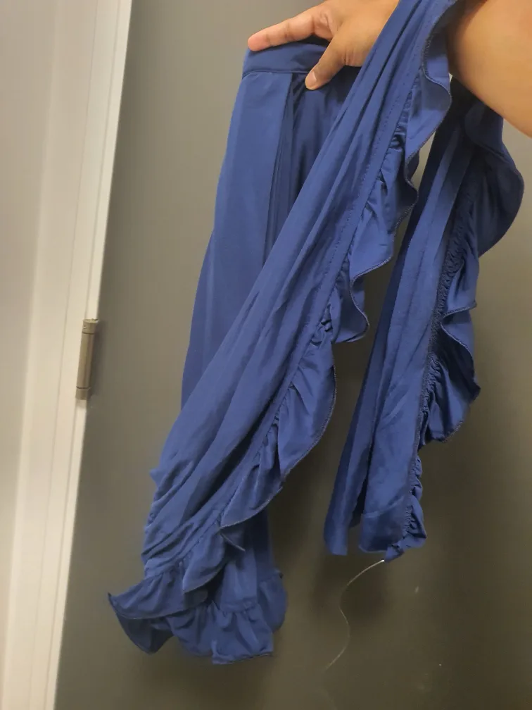 Blue Velvet & Sequin Choli and Skirt Set for Eid image indicator(4)