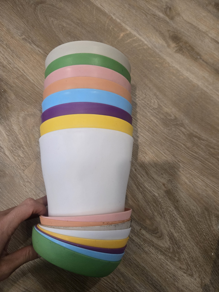 Plastic Plant Pots with drainage - Multicolor - photo 5
