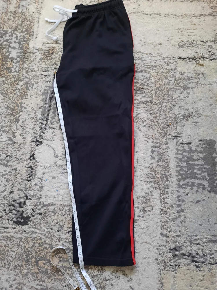 Men's Black Joggers with Red Side Stripes image indicator(4)