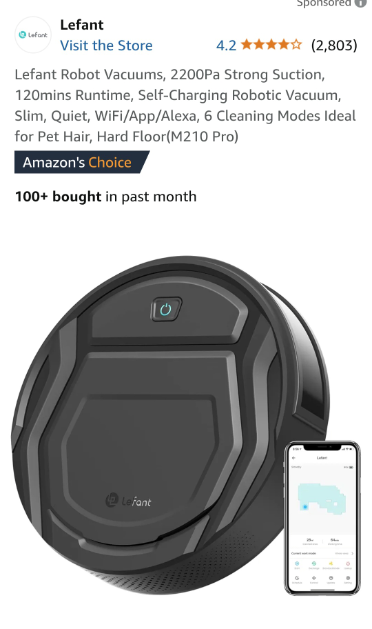 Lefant M210 Pro Robot Vacuum - photo 3