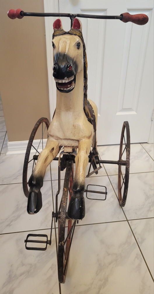 Antique Victorian Child's Horse Pedal Tricycle - photo 2
