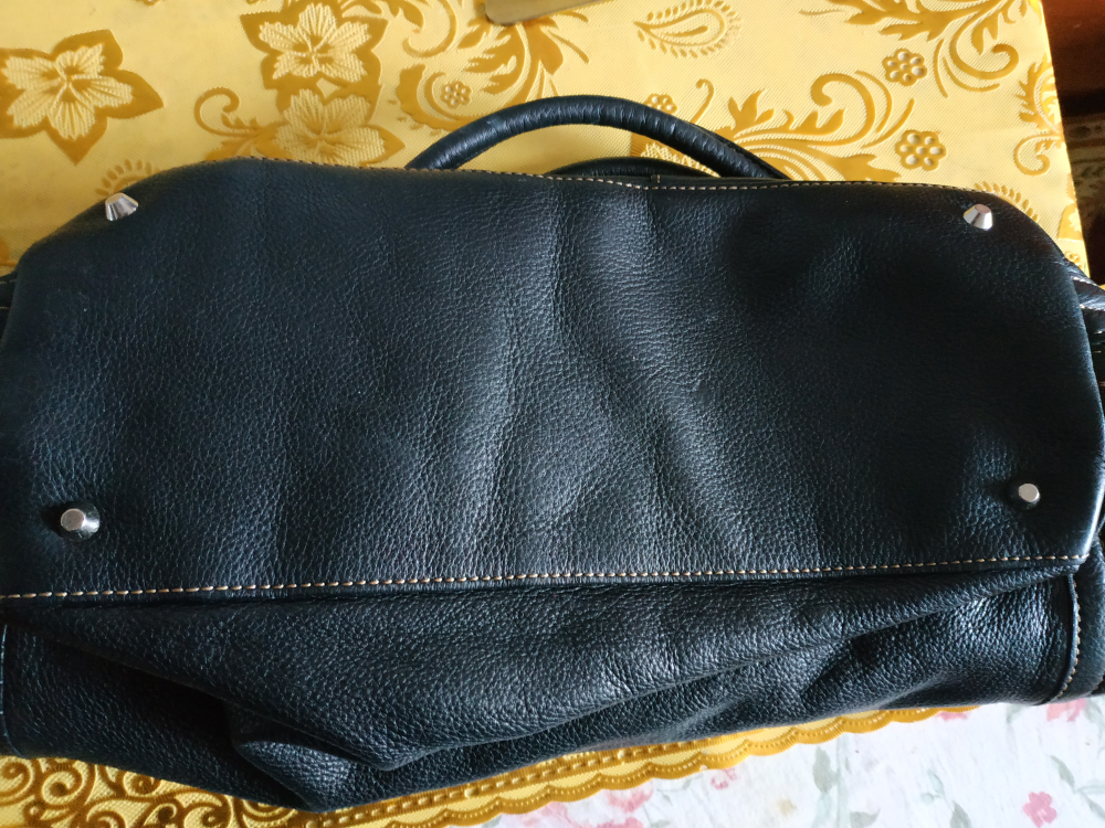 Black Leather Shoulder Bag   DANIER  PURSE - photo 4