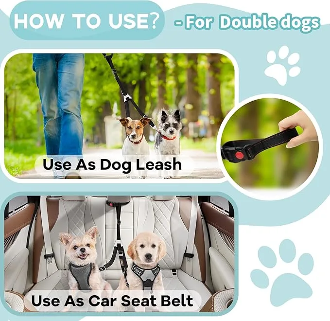 LIOPET Adjustable Dog Car Seat Belt image indicator(6)
