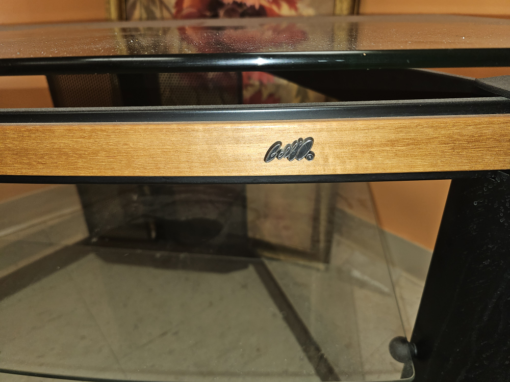 Corner TV Stand with Glass Shelves - photo 2