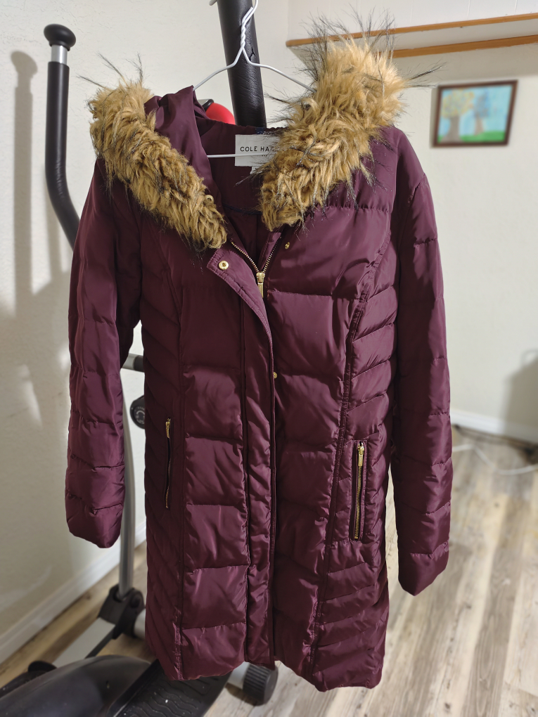 Cole Haan Signature Women's Hooded Quilted Winter Down Coat