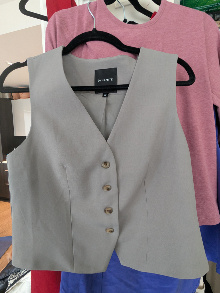 Dynamite Millie Tailored Four Button Vest - Size S - photo 3