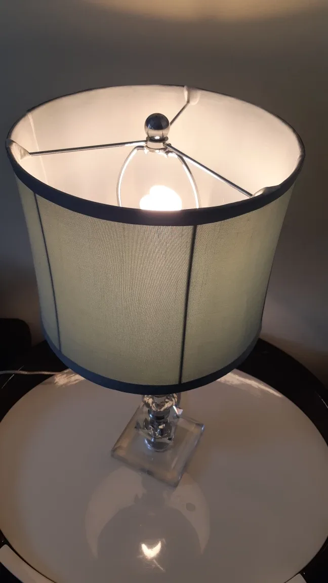 Crystal Table Lamp with Light Green Shade image indicator(3)