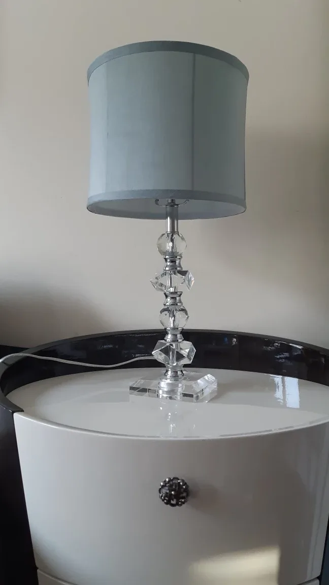 Crystal Table Lamp with Light Green Shade image indicator(6)