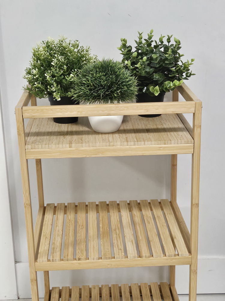 Bamboo 3-Tier Rolling Cart - photo 2