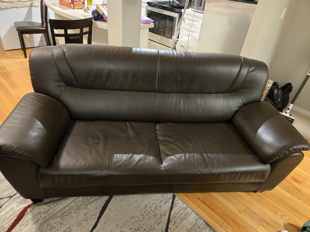Brown Leather Sofa