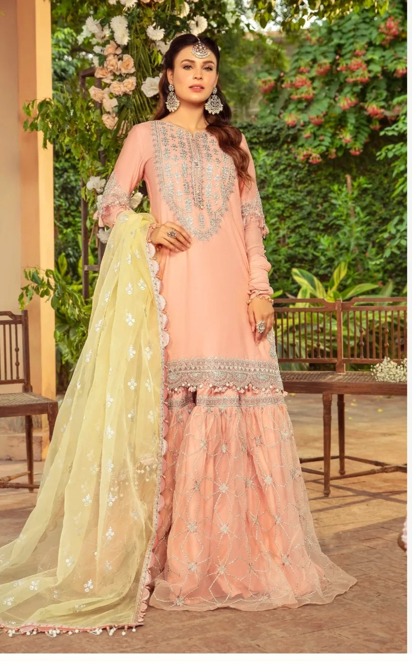 Maria.b Casual Wear Pink Sharara Suit thumbnail