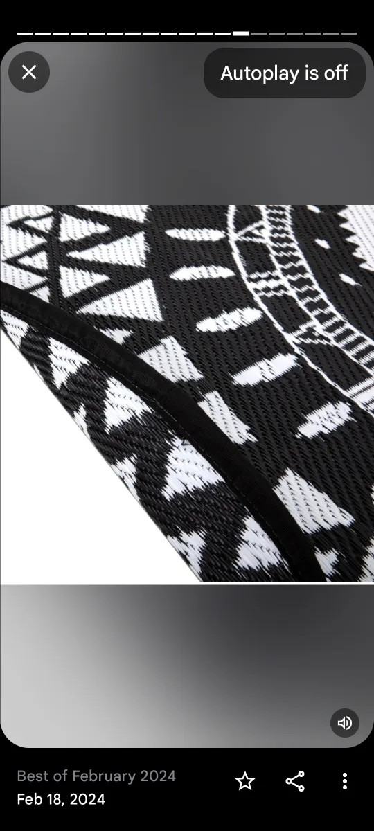 Black and White Outdoor Rugs image indicator(7)
