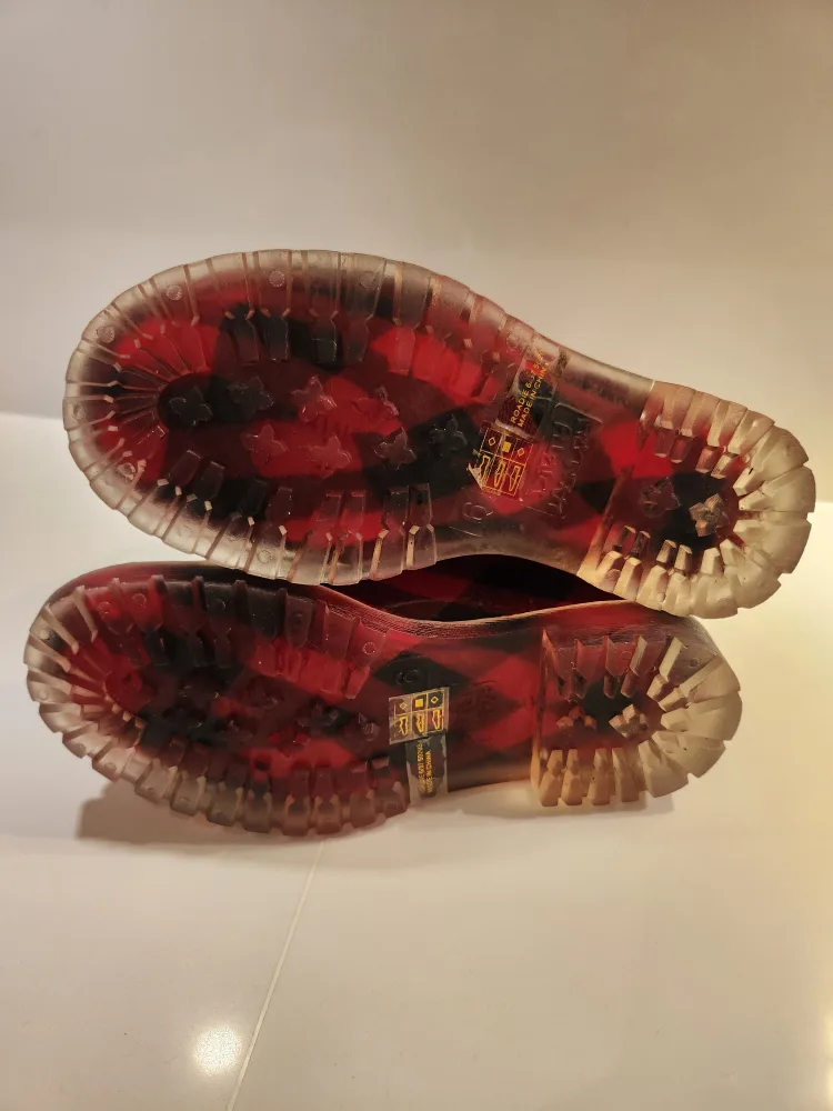 Red and Black Plaid Rain Boots image indicator(5)