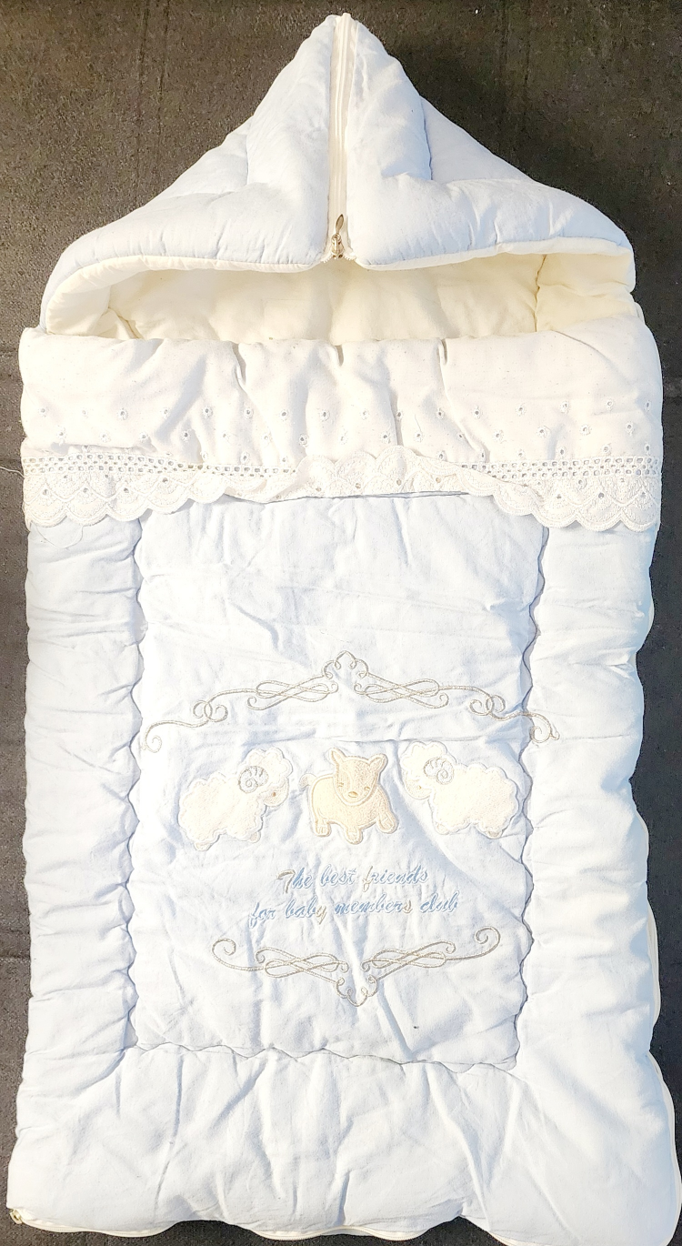 Baby Sleeping Bag - Blue and White