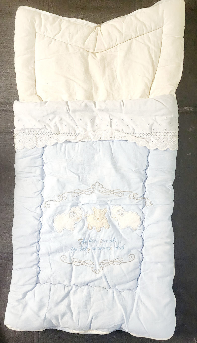 Baby Sleeping Bag - Blue and White - photo 2