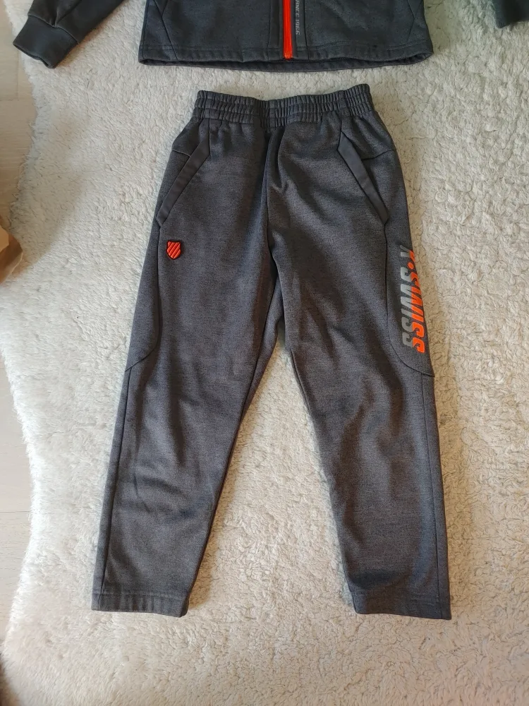 K-Swiss Youth Size 120 Tracksuit - Grey with Orange Accents image indicator(2)
