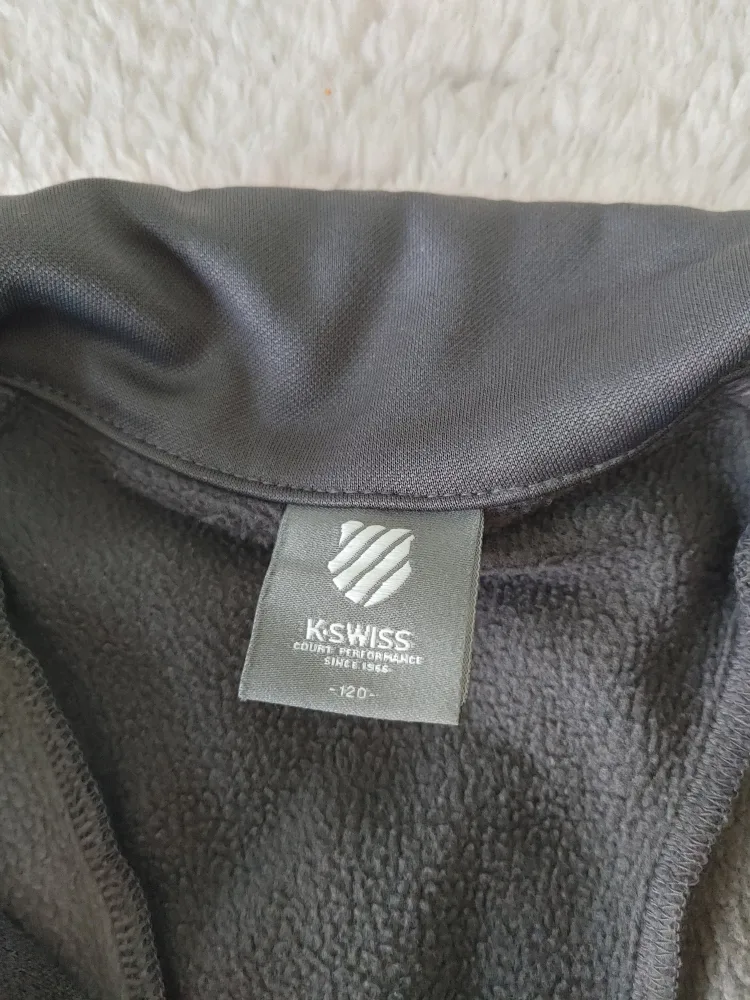 K-Swiss Youth Size 120 Tracksuit - Grey with Orange Accents image indicator(3)