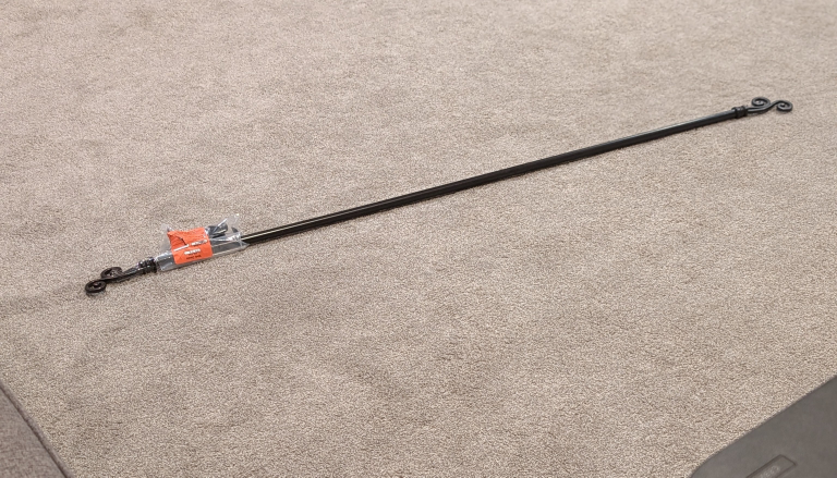 Black Metal Curtain Rod with Finials - photo 2