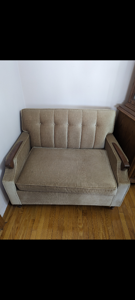 Vintage Mid-Century Modern Pull Out Bed Sofa