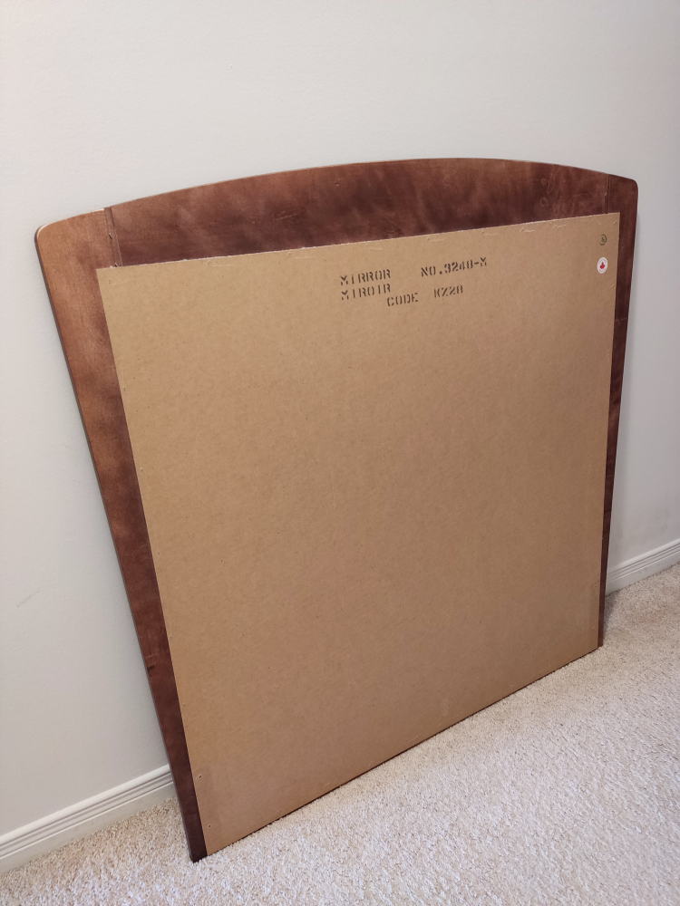 Dark Brown Wooden Framed Dresser Mirror - photo 3