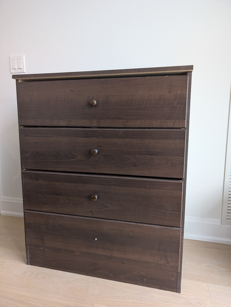 Dark Brown Wooden Chest of Drawers