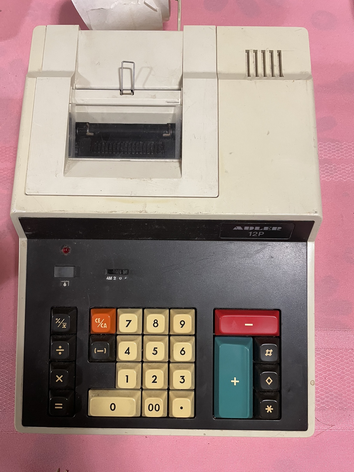 Vintage Adler 12P 4-Function Printing Calculator