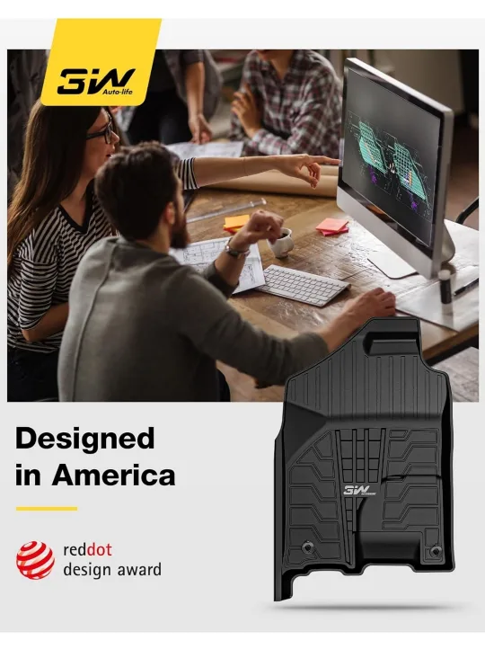 3W Floor Mats for 2013-2024 Dodge Ram Crew Cab image indicator(10)