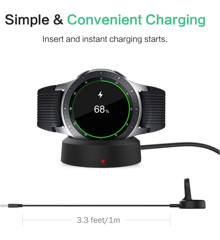 BNEW Samsung Galaxy Watch Gear  S2/S3/S4 Magnetic Charger Stand image indicator(2)